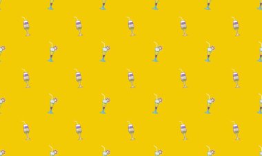 Farklı aksesuarlara sahip renkli arkaplan