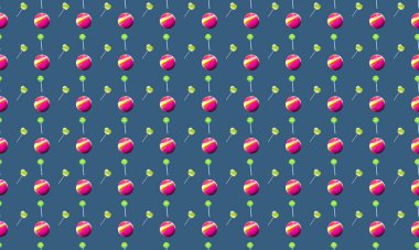 Farklı aksesuarlara sahip renkli arkaplan