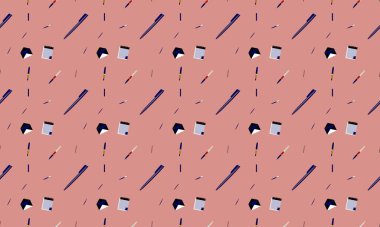 Farklı aksesuarlara sahip renkli arkaplan