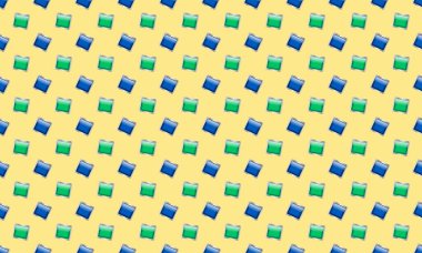 Farklı aksesuarlara sahip renkli arkaplan