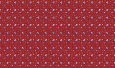 Farklı aksesuarlara sahip renkli arkaplan