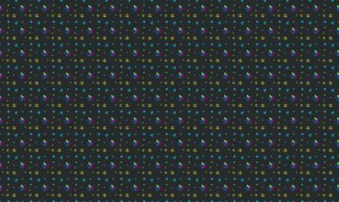 Farklı aksesuarlara sahip renkli arkaplan