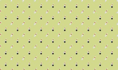 Farklı aksesuarlara sahip renkli arkaplan