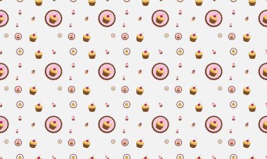 Farklı aksesuarlara sahip renkli arkaplan