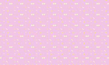 Farklı aksesuarlara sahip renkli arkaplan