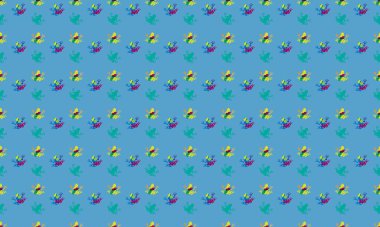 Farklı aksesuarlara sahip renkli arkaplan