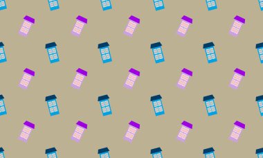 Farklı aksesuarlara sahip renkli arkaplan