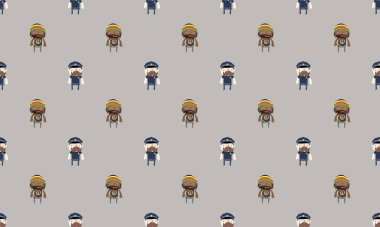 Farklı aksesuarlara sahip renkli arkaplan