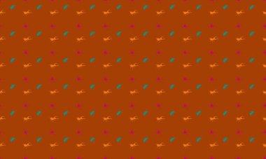 Farklı aksesuarlara sahip renkli arkaplan