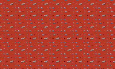 Farklı aksesuarlara sahip renkli arkaplan