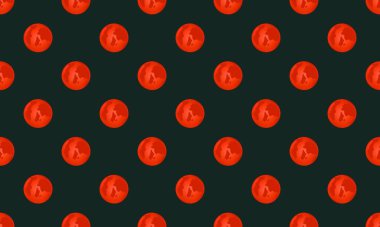 Farklı aksesuarlara sahip renkli arkaplan