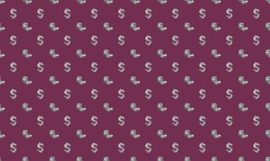 Farklı aksesuarlara sahip renkli arkaplan