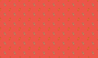 Farklı aksesuarlara sahip renkli arkaplan