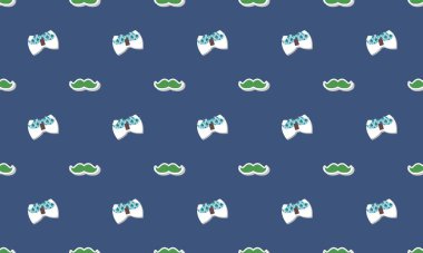 Farklı aksesuarlara sahip renkli arkaplan