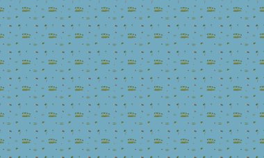 Farklı aksesuarlara sahip renkli arkaplan