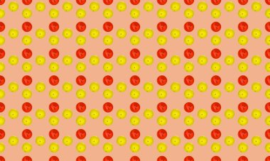 Farklı aksesuarlara sahip renkli arkaplan