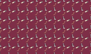 Farklı aksesuarlara sahip renkli arkaplan