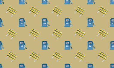 Farklı aksesuarlara sahip renkli arkaplan