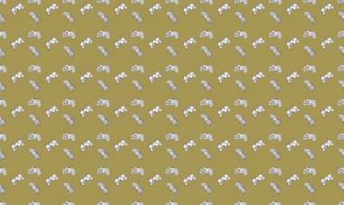 Farklı aksesuarlara sahip renkli arkaplan