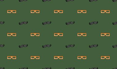 Farklı aksesuarlara sahip renkli arkaplan