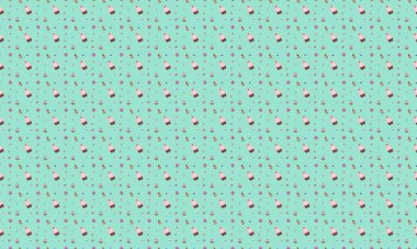 Farklı aksesuarlara sahip renkli arkaplan