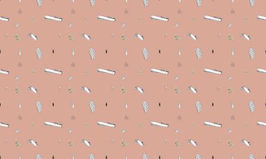 Farklı aksesuarlara sahip renkli arkaplan