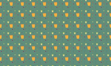 Farklı aksesuarlara sahip renkli arkaplan