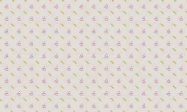 Farklı aksesuarlara sahip renkli arkaplan