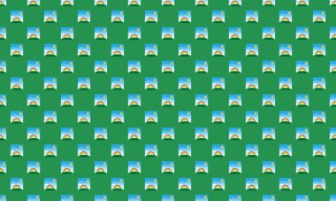 Farklı aksesuarlara sahip renkli arkaplan