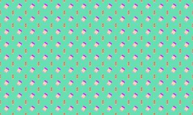 Farklı aksesuarlara sahip renkli arkaplan