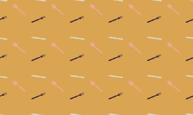 Farklı aksesuarlara sahip renkli arkaplan