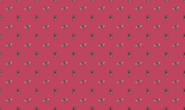 Farklı aksesuarlara sahip renkli arkaplan