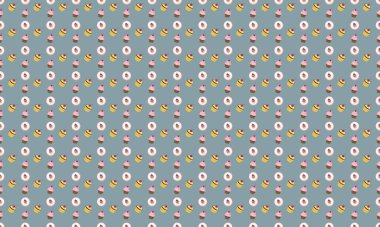 Farklı aksesuarlara sahip renkli arkaplan