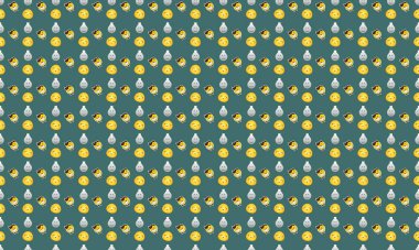 Farklı aksesuarlara sahip renkli arkaplan