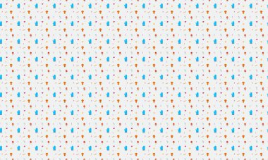 Farklı aksesuarlara sahip renkli arkaplan