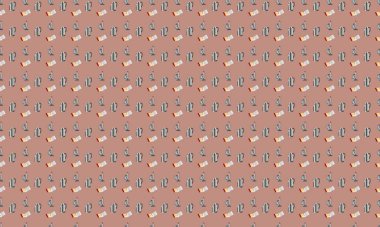 Farklı aksesuarlara sahip renkli arkaplan