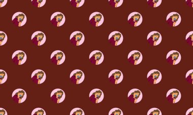 Farklı aksesuarlara sahip renkli arkaplan