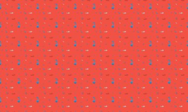 Farklı aksesuarlara sahip renkli arkaplan