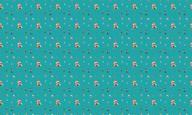 Farklı aksesuarlara sahip renkli arkaplan