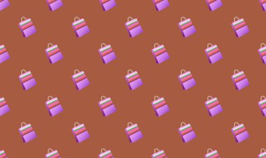 Farklı aksesuarlara sahip renkli arkaplan