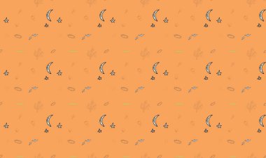 Farklı aksesuarlara sahip renkli arkaplan