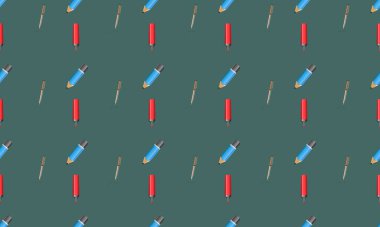 Farklı aksesuarlara sahip renkli arkaplan