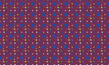 Farklı aksesuarlara sahip renkli arkaplan