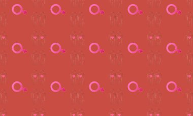 Farklı aksesuarlara sahip renkli arkaplan