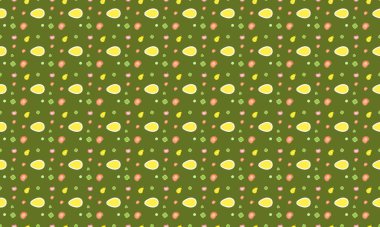 Farklı aksesuarlara sahip renkli arkaplan