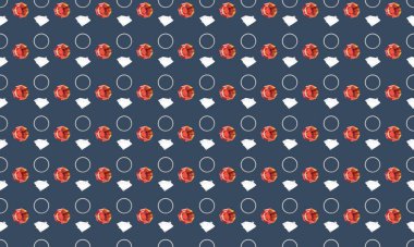 Farklı aksesuarlara sahip renkli arkaplan