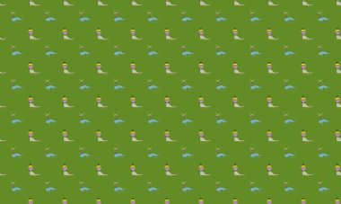 Farklı aksesuarlara sahip renkli arkaplan