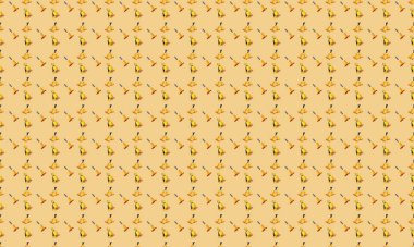 Farklı aksesuarlara sahip renkli arkaplan