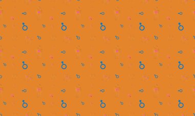 Farklı aksesuarlara sahip renkli arkaplan