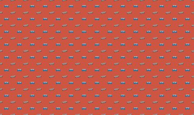 Farklı aksesuarlara sahip renkli arkaplan